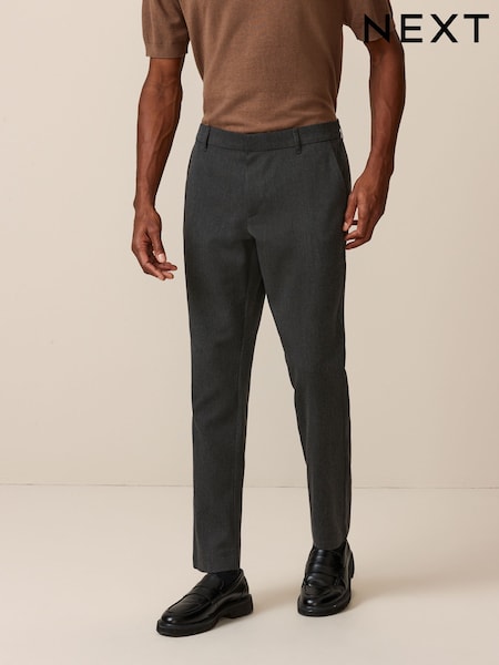 Grey Elasticated Waist Plain Front Smart Joggers (Q82381) | £22