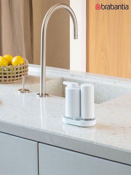 Brabantia White SinkStyle Soap Dispenser Set (Q82465) | £45
