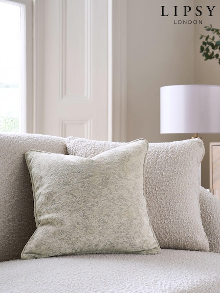 Lipsy Oyster Abstract Velvet Cushion (Q82712) | £28