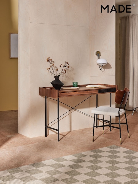 MADE.COM Dark Walnut Effect Blaze Desk (Q82774) | £279