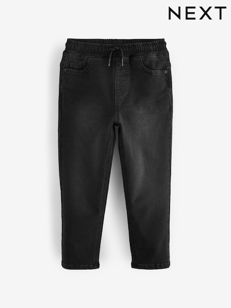 Black Loose Fit Stretch Elasticated Waist Jeans (3-16yrs) (Q82831) | £13 - £18