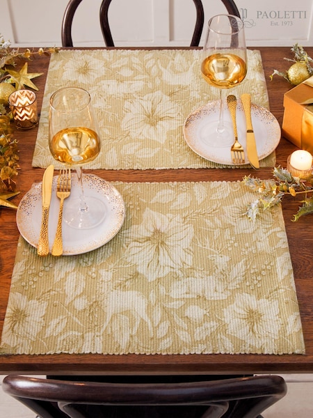 Paoletti Set of 4 Gold Stag Table Placemats (Q82898) | £16