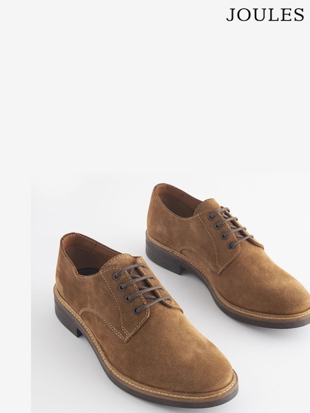Joules Tan Suede Classic Derby Shoes (Q83022) | £79