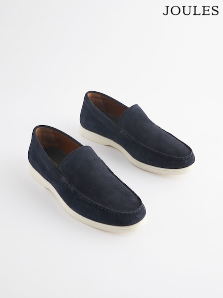 Joules Navy Suede Apron Loafers (Q83077) | £69