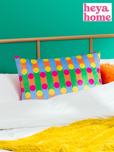 Heya Home Blue Bonbon Velvet Feather Filled Cushion Cushion (Q83701) | £19