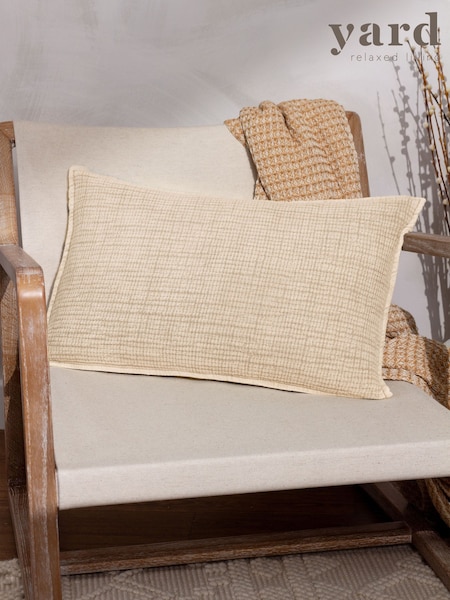 Yard Natural Beige 40 x 60cm Ribble 100% Cotton Polyester Filled Cushion (Q83718) | £22
