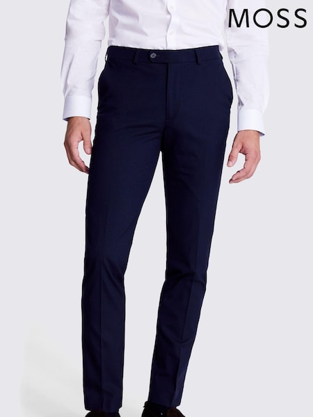 MOSS Blue Tailored Fit Trousers (Q83779) | £50