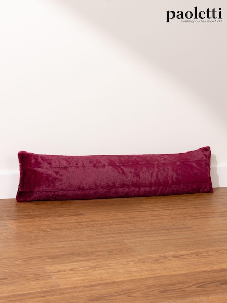 Paoletti Burgundy Red Empress Faux Fur Draught Excluder (Q83886) | £17