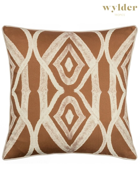 Wylder Rust Orange Cape Ikat Feather Filled Cushion (Q83944) | £22