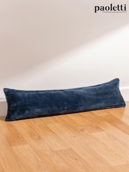 Paoletti Blue Empress Faux Fur Draught Excluder (Q83976) | £17