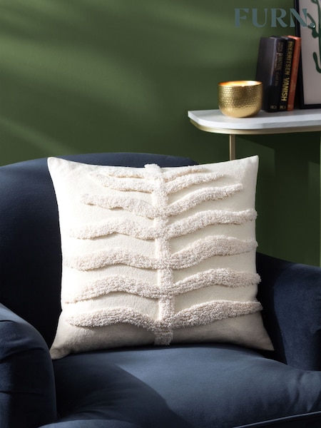 Furn Natural 45 x 45cm Dakota 100% Cotton Tufted Polyester Filled Cushion (Q84035) | £17