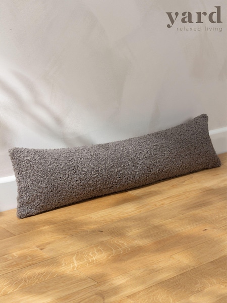 Yard Storm Grey Cabu Boucle Shearling Draught Excluder (Q84039) | £20