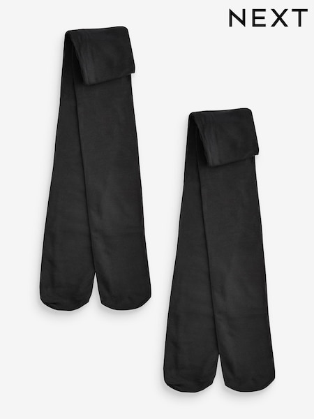 Black Longer Length 2 Pack 80 Denier School Tights (Q84618) | £7.50 - £10.50