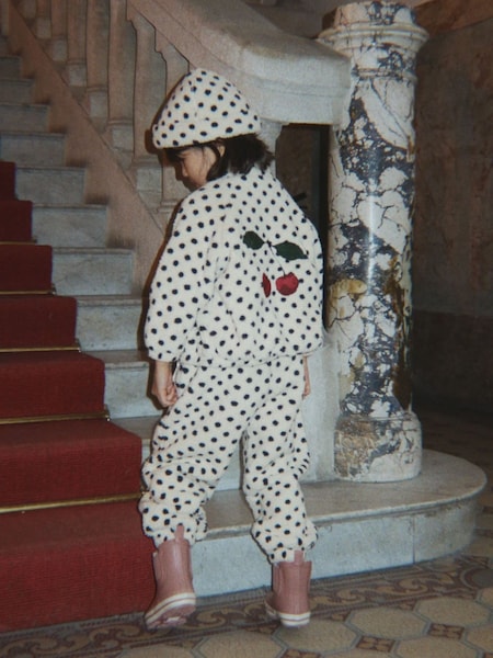 White - Konges Sløjd Jody Embroidery Teddy Jacket
