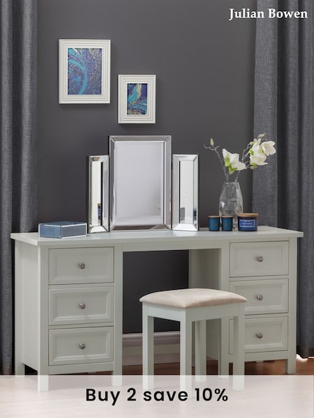 Julian Bowen Dove Grey Maine Dressing Table (Q84677) | £395