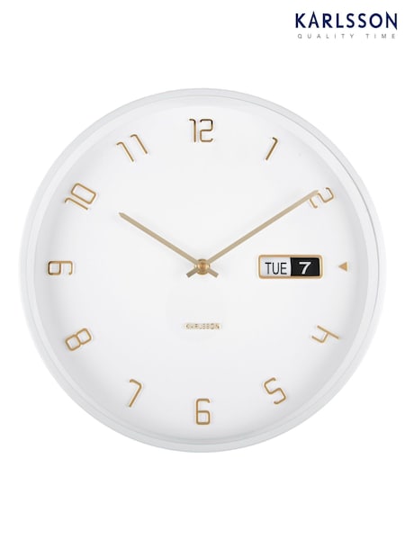 Karlsson White Data Flip Iron Wall Clock (Q84709) | £68