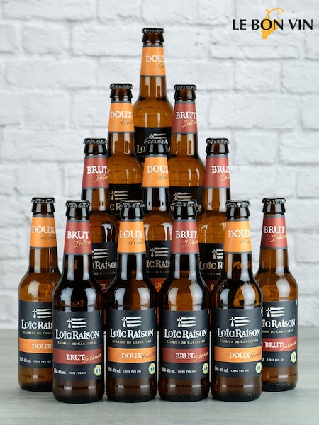LeBonVin Case of 12 Loic Raison Brut & Doux French Ciders Gift (Q85255) | £40
