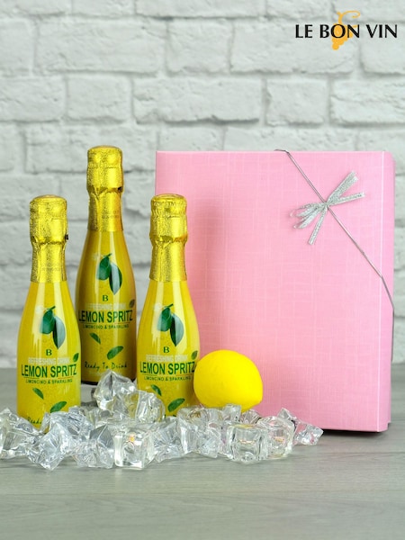 LeBonVin Lemon Spritz Cocktail Trio Pink Gift Box (Q85273) | £30