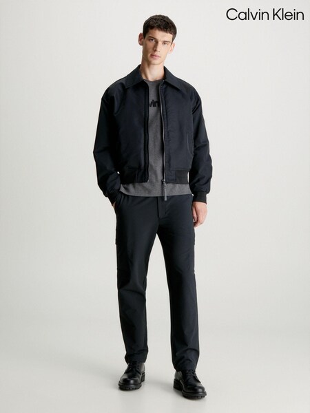 Calvin Klein Black Sateen Bomber Jacket (Q85622) | £74