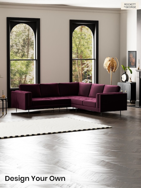 Luxe Vintage Velvet/Noir Plum Purple - The Grace By Rockett St George