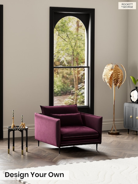 Luxe Vintage Velvet/Noir Plum Purple - The Lola By Rockett St George