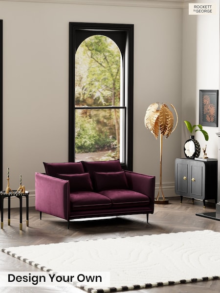 Luxe Vintage Velvet/Noir Plum Purple - The Lola By Rockett St George