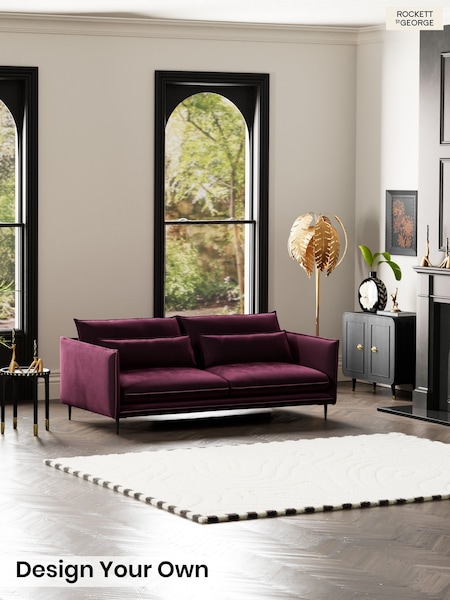 Luxe Vintage Velvet/Noir Plum Purple - The Lola By Rockett St George