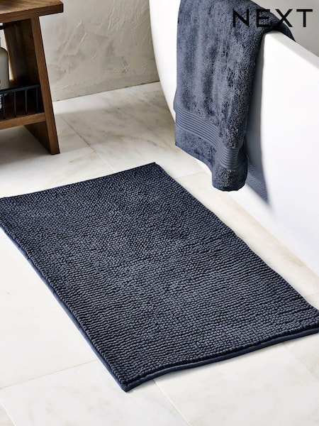 Navy Bobble Bath Mat (Q86578) | £10