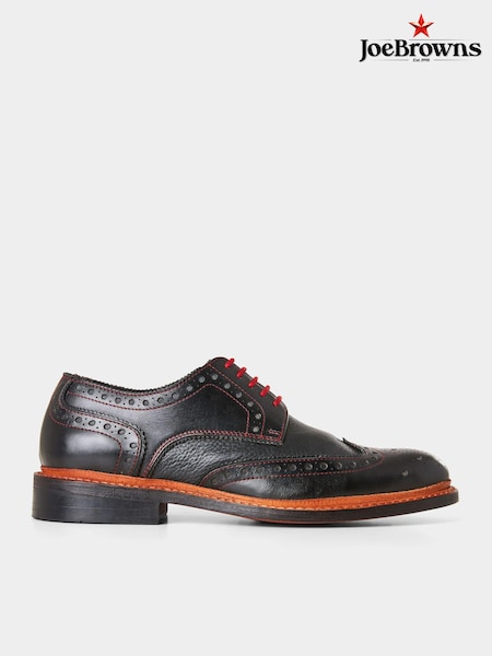 Joe Browns Black Hand Lasted Leather Brogue (Q86622) | £155