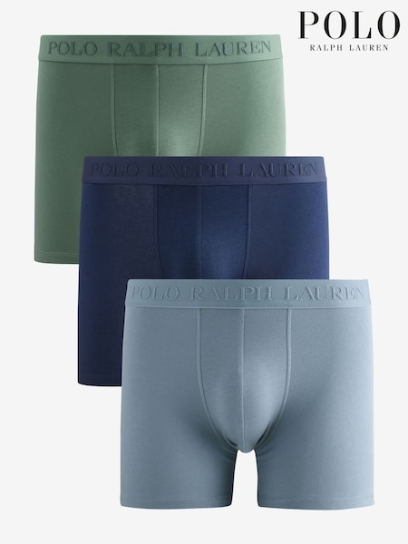 Green - Regular Polo Ralph Lauren Boxer Briefs 3 Pack