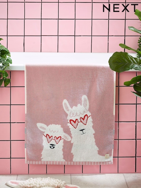Pink Alpaca 100% Cotton Towel (Q87140) | £8 - £18