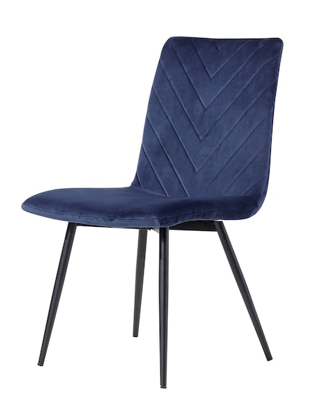 K Interiors Blue Atlantis Velvet Dining Chair Pair (Q87313) | £185