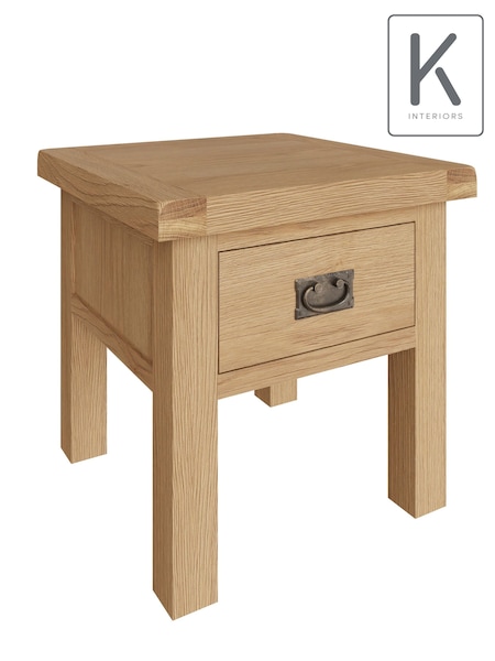 K Interiors Oak Canterbury Solid Wood Lamp Table (Q87325) | £230