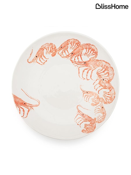 BlissHome Pink Creatures Large Serving Dish Prawns (Q87385) | £59