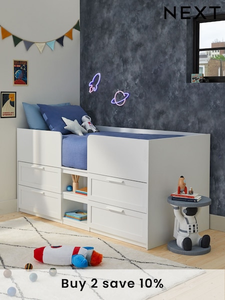 White Kids Flynn Cabin Bed (Q87699) | £550