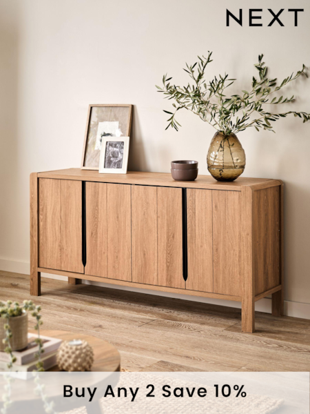 Natural Dexter Oak Effect Large Sideboard (Q87716) | £425