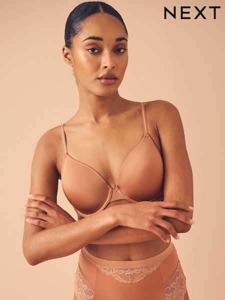 Caramel Nude Single Light Pad Full Cup Smoothing Ultimate Comfort T-Shirt Bra A-E (Q87820) | £14