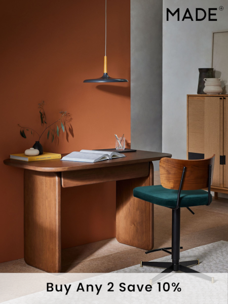 MADE.COM Dark Stain Oak Nyla Desk (Q87864) | £599