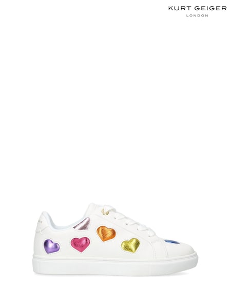 Kurt Geiger London White Mini Lane Love Trainers (Q87882) | £59