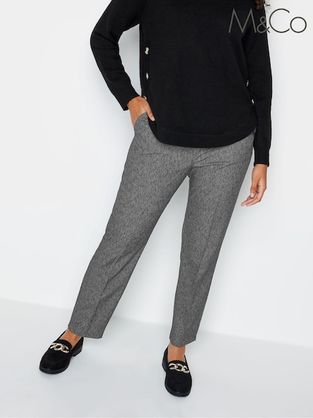 M&Co Grey Tapered Trousers (Q87970) | £31