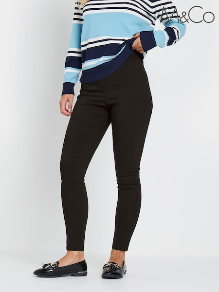 M&Co Black Skinny Bengaline Trousers (Q87972) | £27