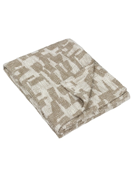 HÖEM Natural Ola Jacquard 100% Cotton Throw (Q88009) | £32