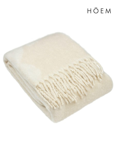 HÖEM Natural Meta Jacquard Tasselled Throw (Q88055) | £34