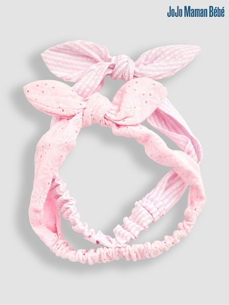 JoJo Maman Bébé Pink 2-Pack Headbands (Q88282) | £7