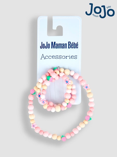 JoJo Maman Bébé Pink Strawberry Toddler Necklace Set (Q88306) | £6.50