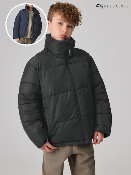 smALLSAINTS Navy Novern Reversible Padded Coat (Q89318) | £30 - £32