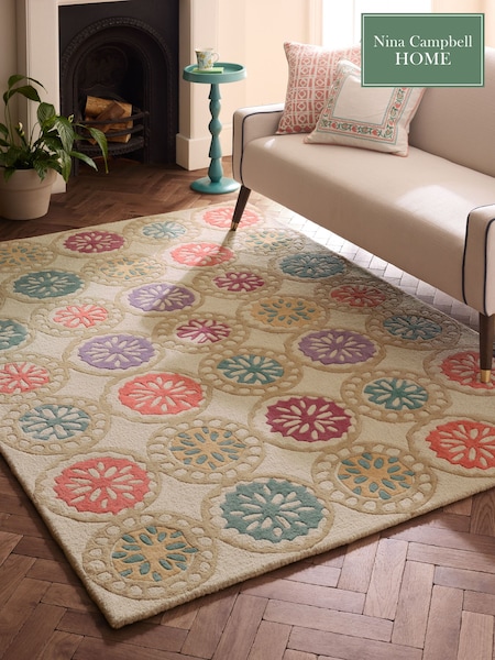 Nina Campbell Pink Pomello Wool Rug (Q89643) | £170 - £440