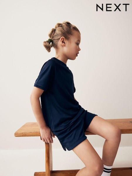 Navy Sports T-Shirt (3-16yrs) (Q90075) | £5 - £8