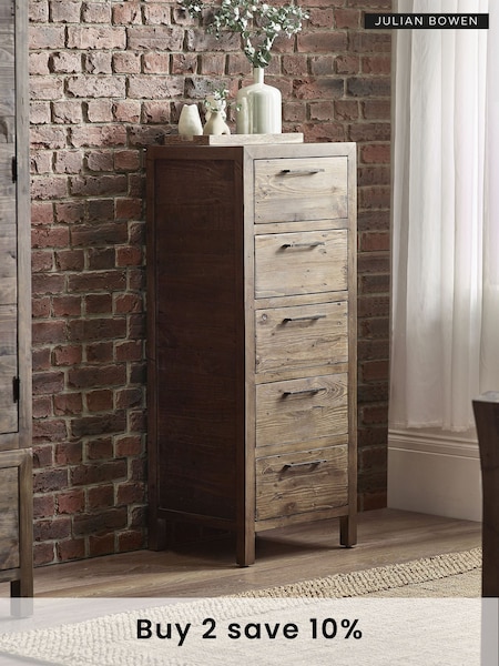 Julian Bowen Cashew Heritage 5 Drawer Tallboy (Q90346) | £350