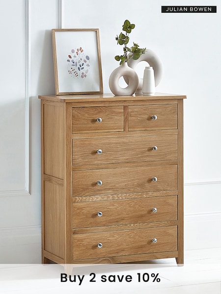 Julian Bowen Brown Mallory Drawer Chest (Q90356) | £490
